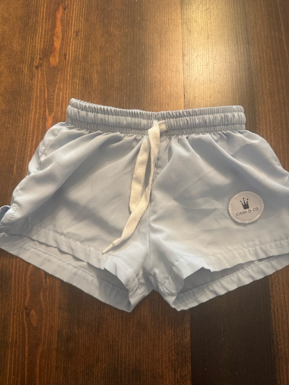 Cash & Co Light Blue Kids' Swim Trunks with Drawstring